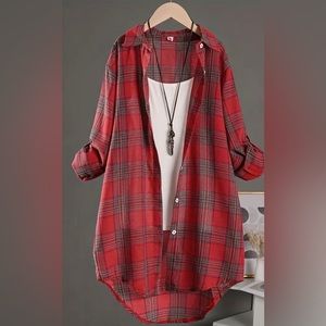 Women’s plaid tunic top